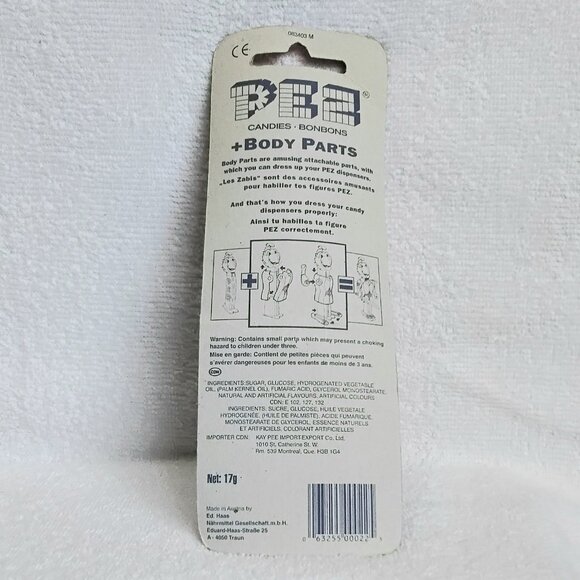 3/$40 Sealed Vintage 1996 Second Set PEZ Convict Body Parts!! - Picture 2 of 2